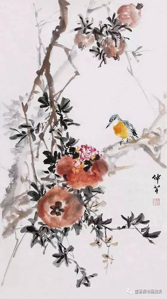 津门八老穆仲芹花鸟画空灵又缥缈美到心坎里