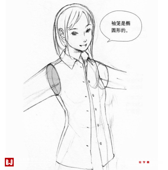 衣服的袖子和袖口怎麼畫?衣服袖子的褶皺怎麼畫?_襯衫_問題_山形