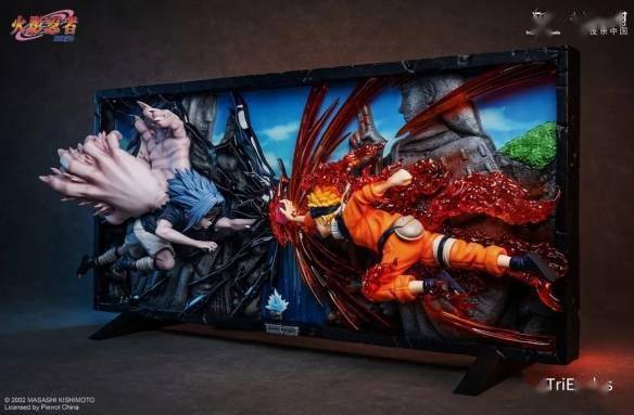 火影忍者佐助vs鸣人雕像终焉之谷决战完美定格