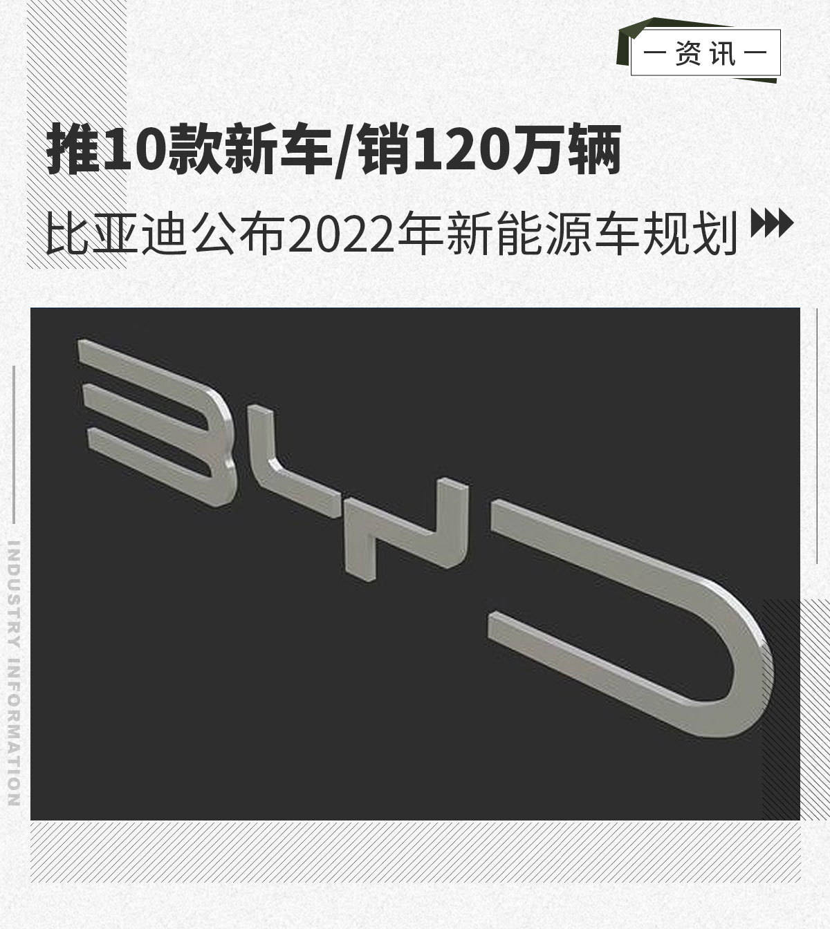 推10款新车/销120万辆 比亚迪公布新能源车规划