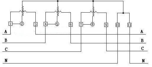 土電工三相四線電錶的兩種接線方法