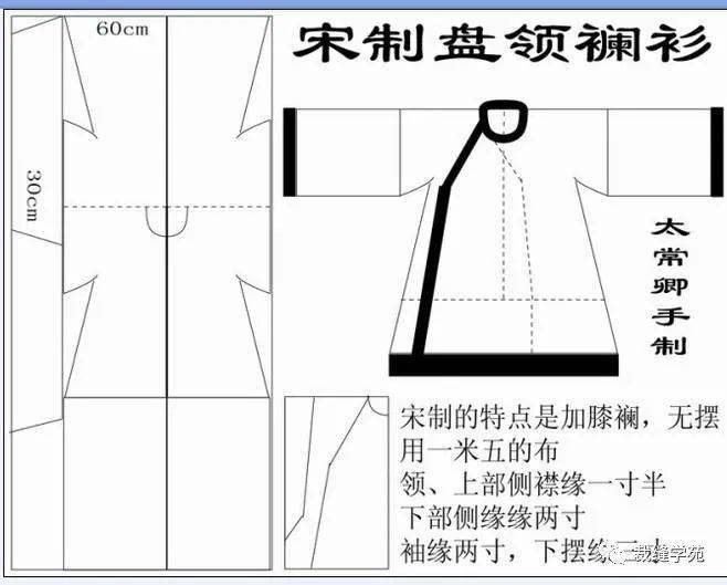 裁剪图宋制盘领衫