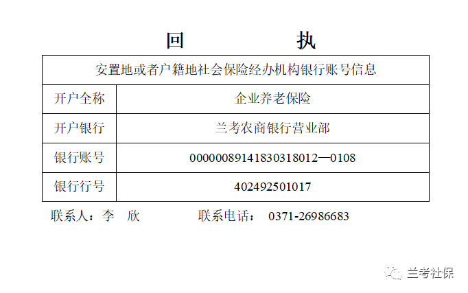 憑證》,《軍人退役基本養老保險關係轉移接續信息表》上的安置地址是