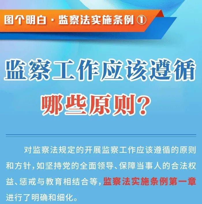 监察法监察法实施条例监察工作应该遵循哪些原则
