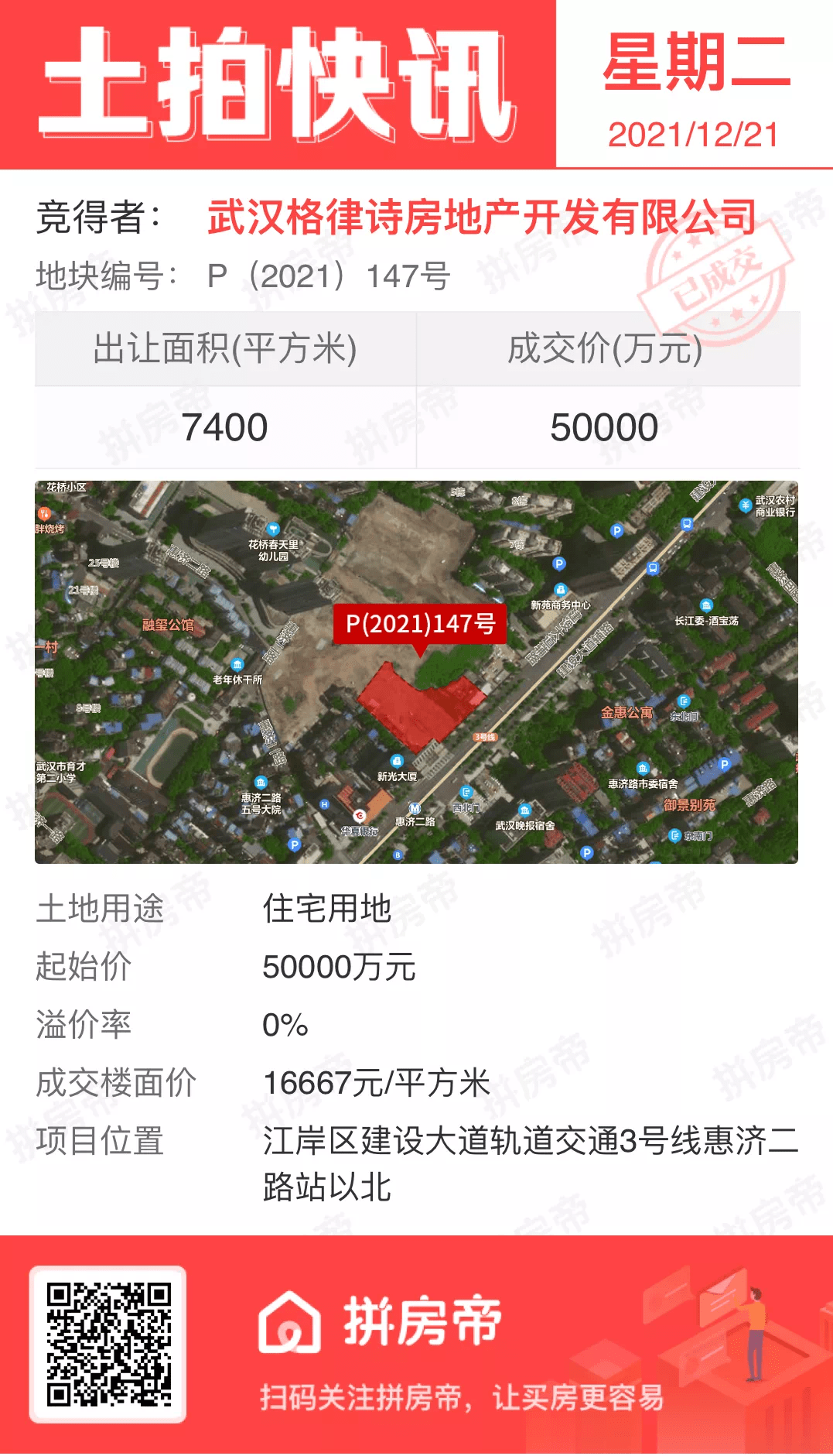 掏165亿!大佬连拿3块地,包揽武昌区!_土地_起始_武汉