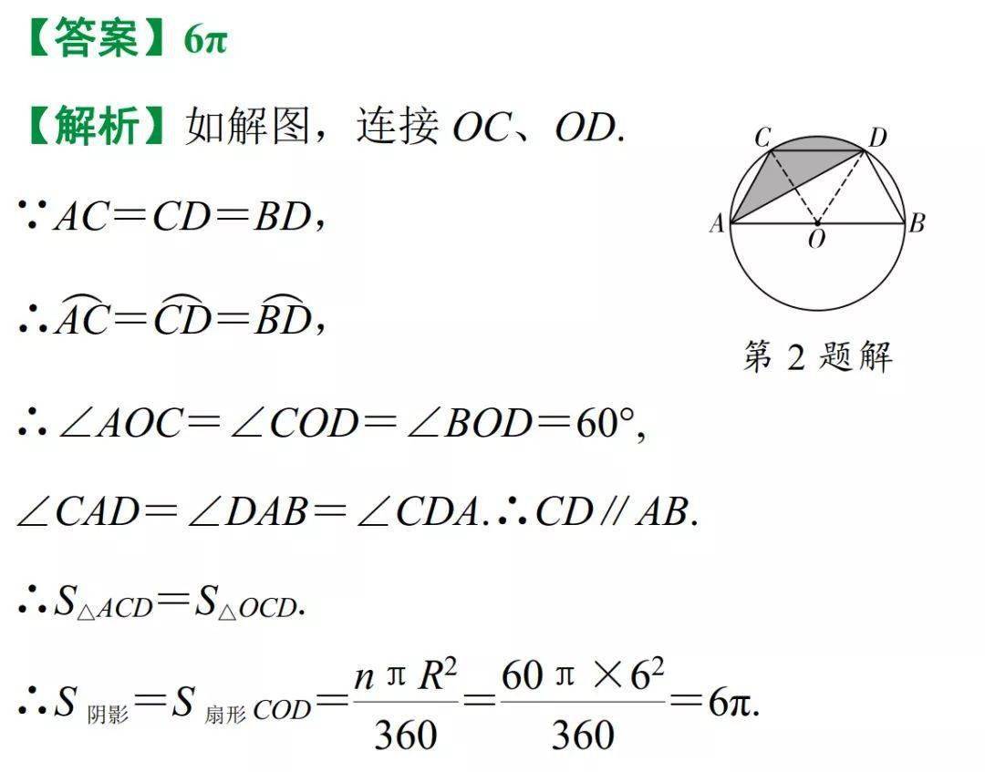数学|中考数学阴影部分面积计算方法总结