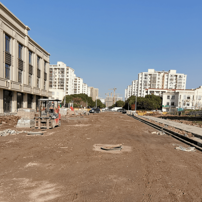 新镇新貌川沙六灶21平方公里区域道路建设正当时