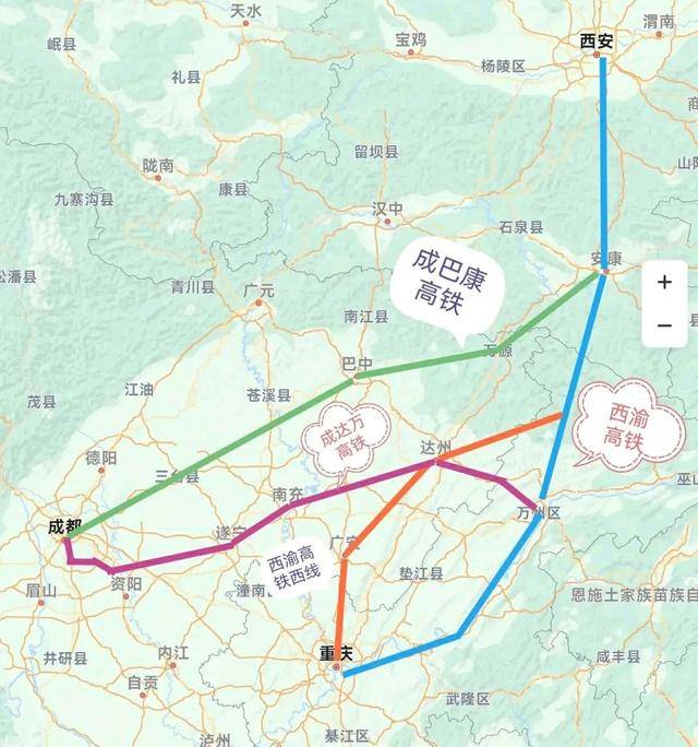 西渝高铁获批路线图图片