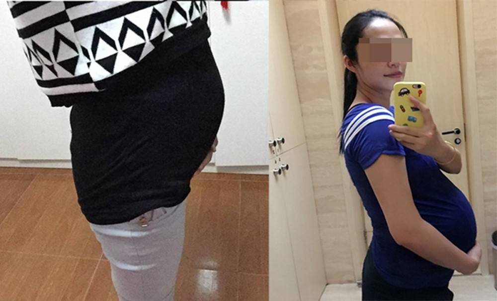 怀孕五个月男女肚型图图片