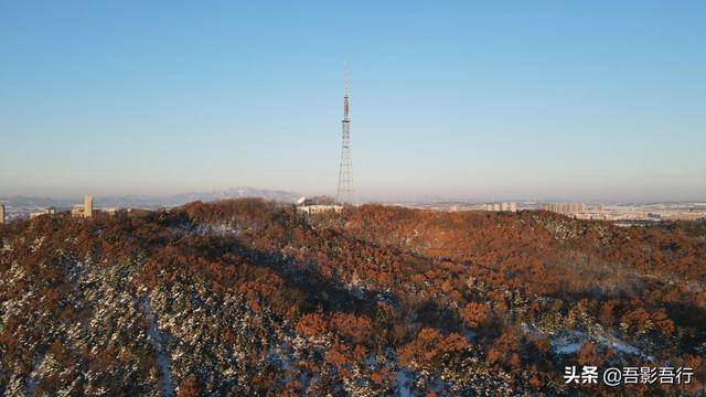 航拍威海文登峰山公園的雪景美圖上線了,看有多美吧_文登區_健身_美景