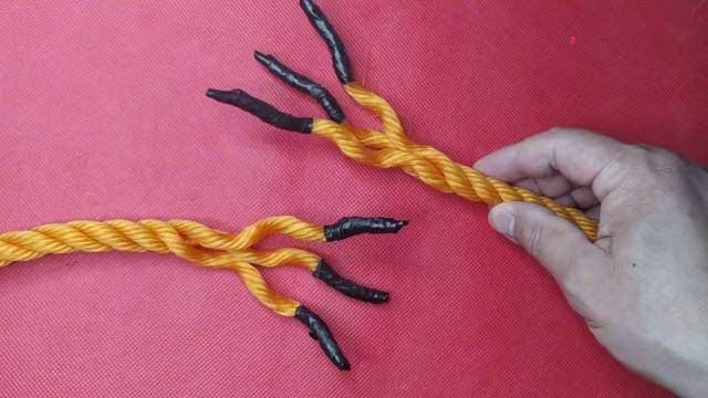 结实美观的三股绳插接.