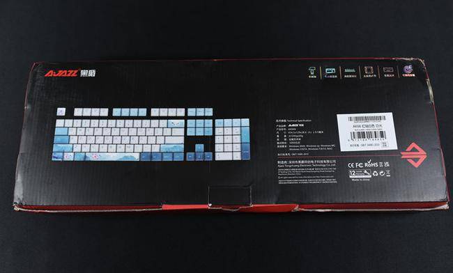 国风元素，一款不错的104-黑爵AK666清莲雅韵机械键盘_设计的_Type-c_游戏