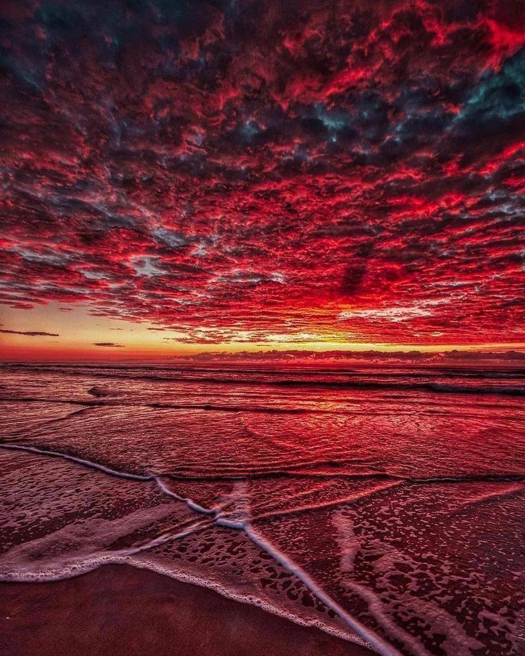 摄影作品欣赏火红的云彩