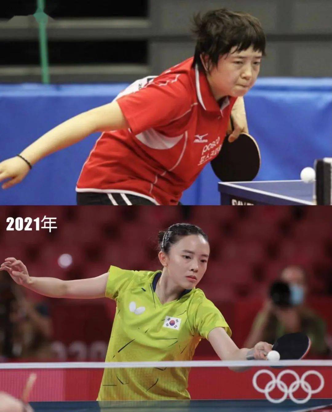 照片上的女孩就是代表韩国乒乓队出战的田志希.