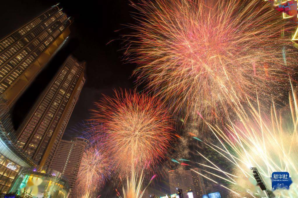 世界各地迎新年_全球跨年烟花_新华社_哈利勒·达伍德