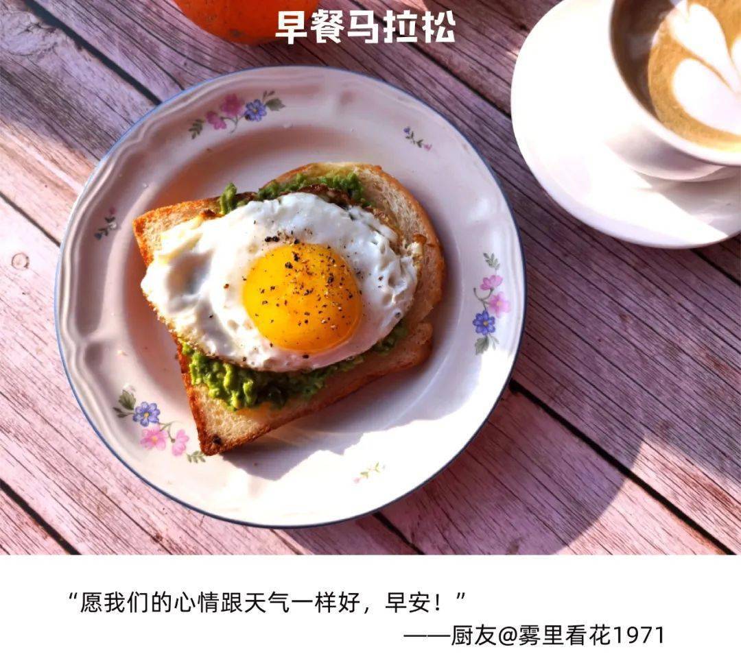 马拉松|「1月早餐马拉松」打卡第 2 天。今天我的早餐心情：? ?? ，你的呢？