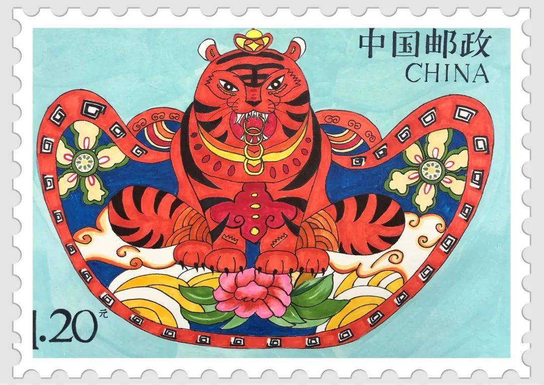寿春学子荣获永葆初心虎跃新程生肖邮票设计大赛省级一等奖