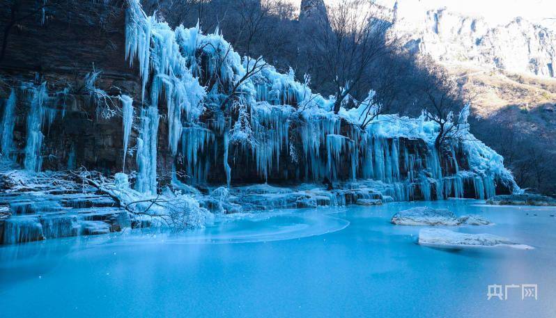 首场|河南云台山迎来2022首场大雪 银装素裹似仙境