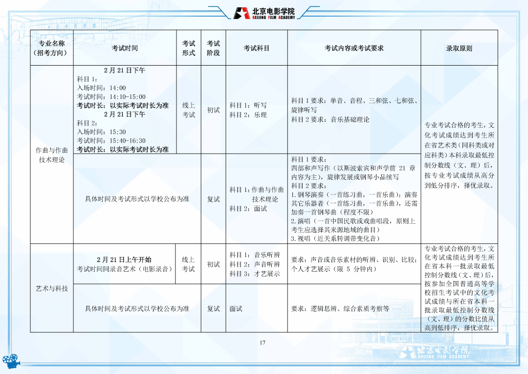 明日起報名北京電影學院2022年招生簡章發佈