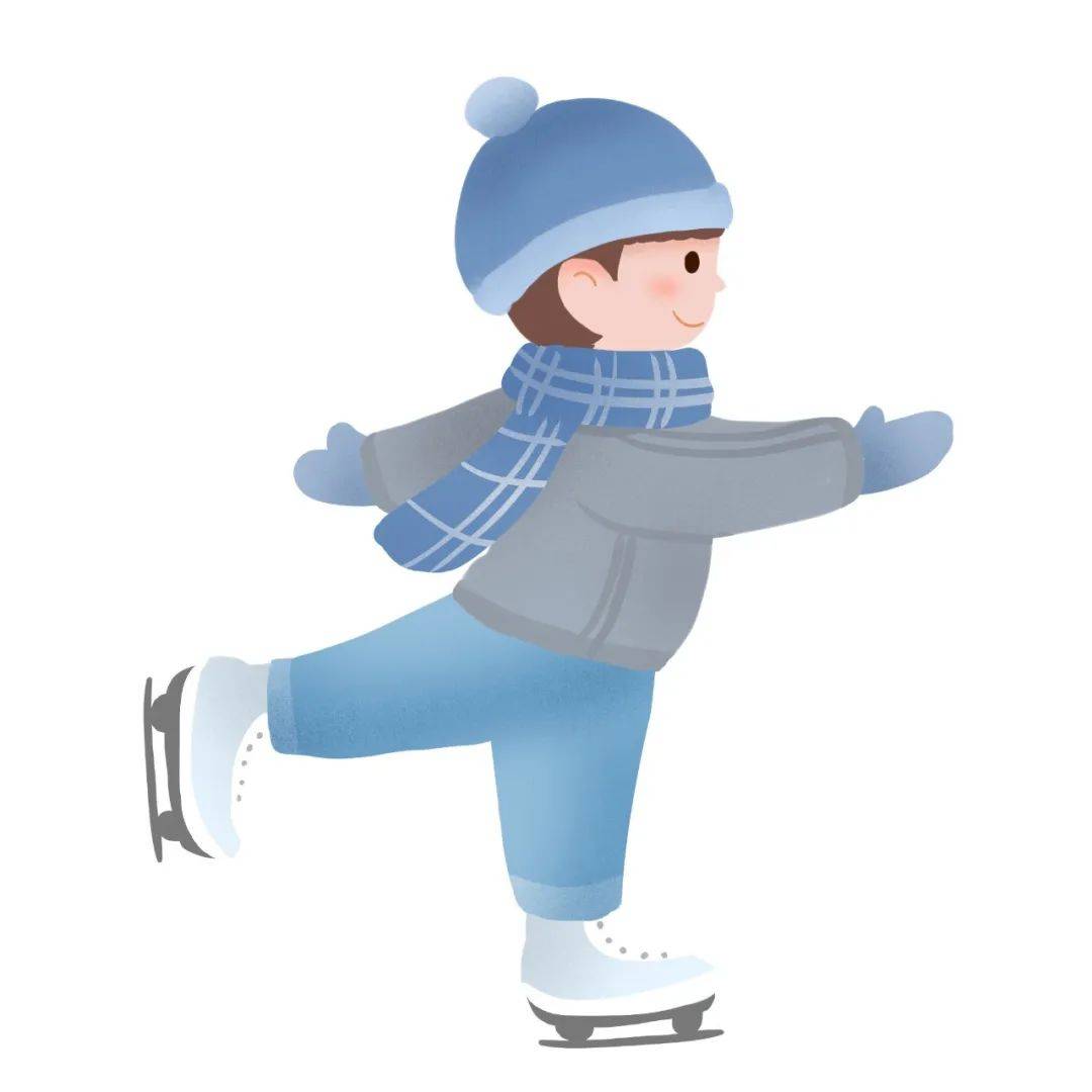 一组在冰上溜冰的孩子。冬季运动。插画图片素材_ID:413023590-Veer图库