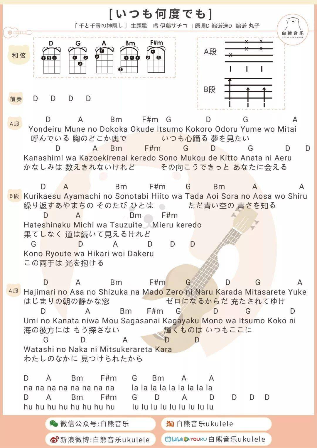 尤克里里指弹曲谱爱存在_光遇曲谱爱存在(3)