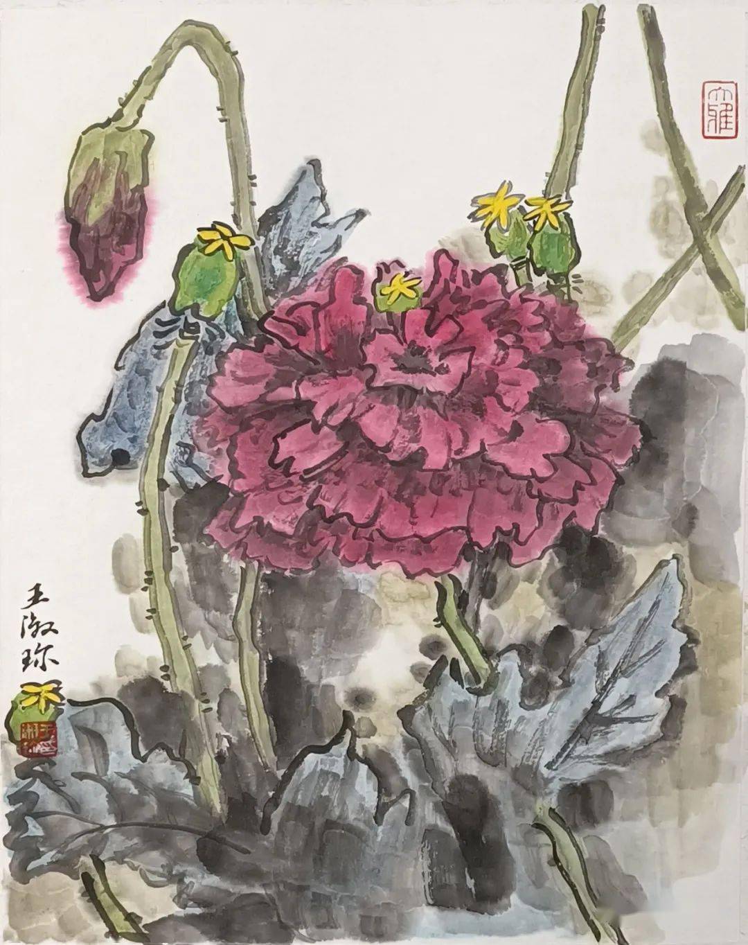 风信子国画