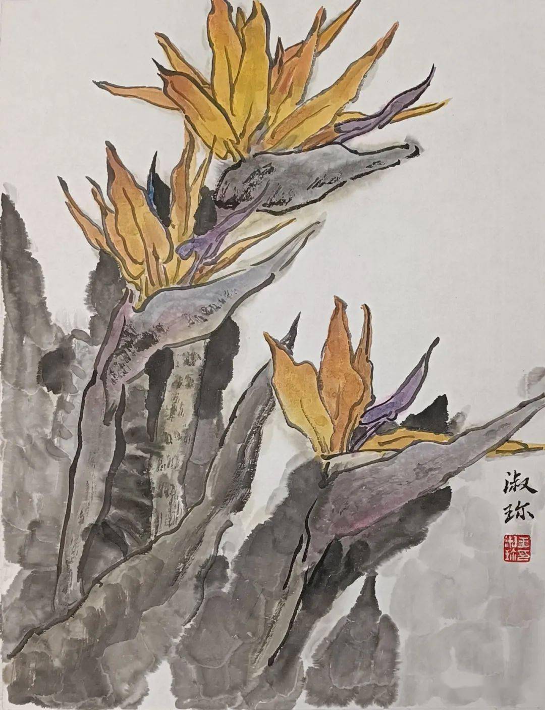 风信子国画