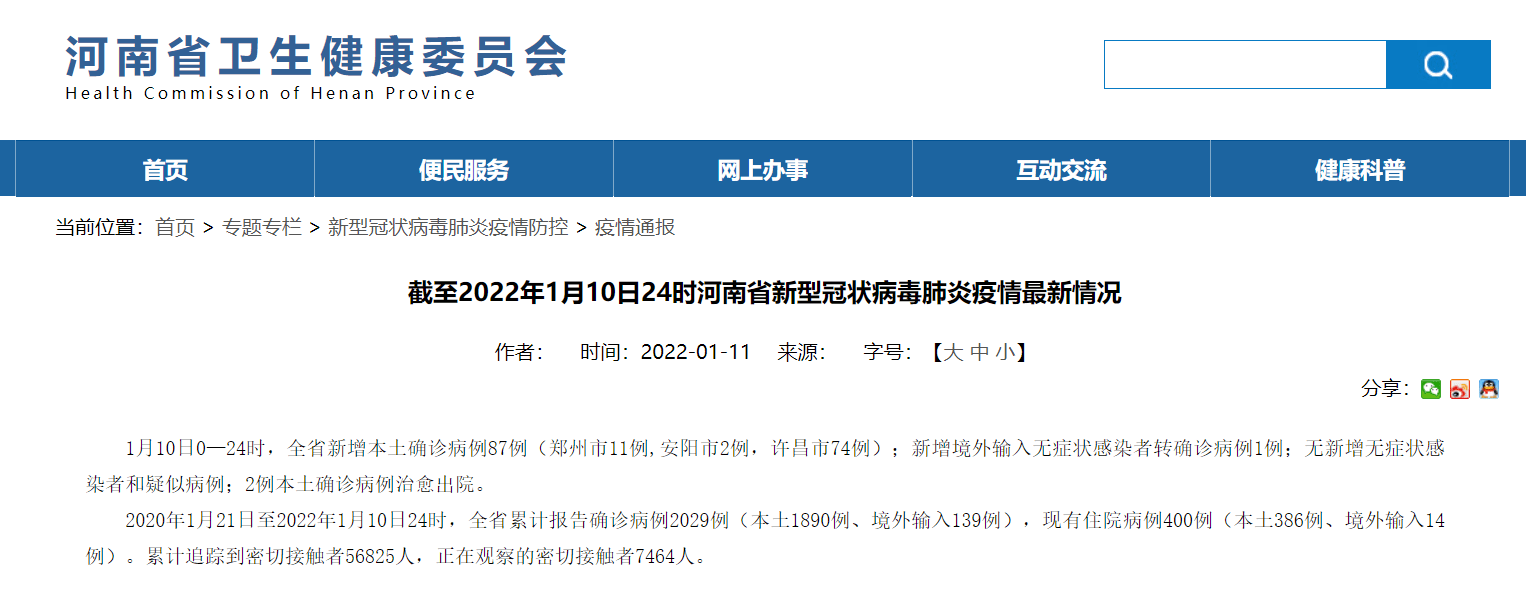 许昌|河南省昨日新增确诊87例，连续3天新增确诊高于50例