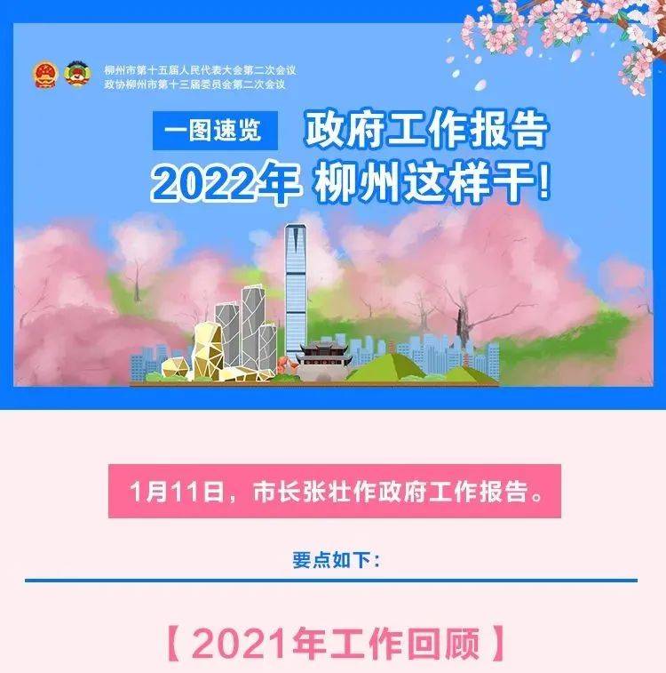 一图速览政府工作报告！2022年，柳州这样干~卫红阮霞鹿寨 9782