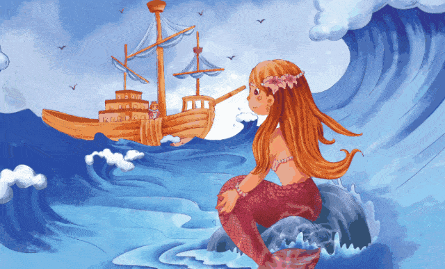 旁白:deep in the sea, there was a kingdom of fish, lived an old