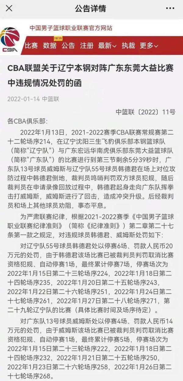 辽宁|CBA重磅罚单！