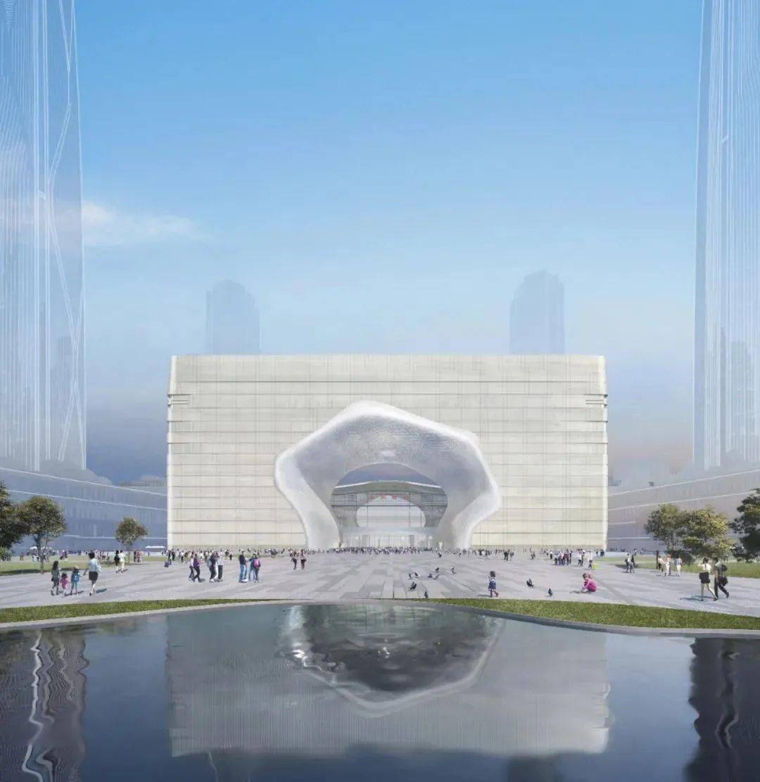 开启杭州未来城市之门鹏瑞利杭州西站枢纽南区站城综合体项目云门幕墙