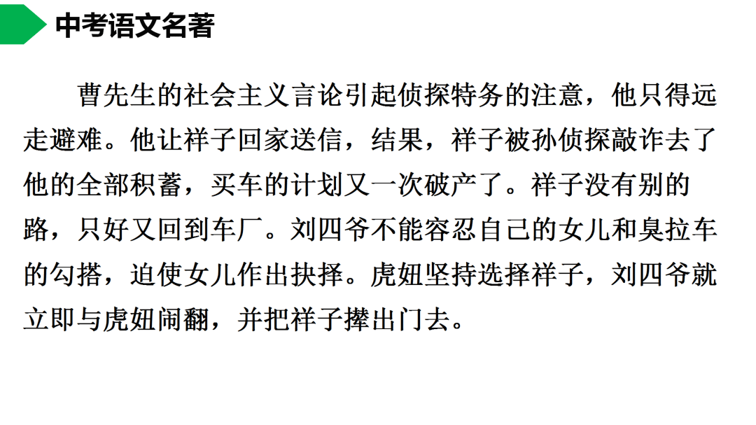 祥子|初中语文 | 七年级下册：《骆驼祥子》名著导读+思维导图 +考点合集，寒假预习必收！