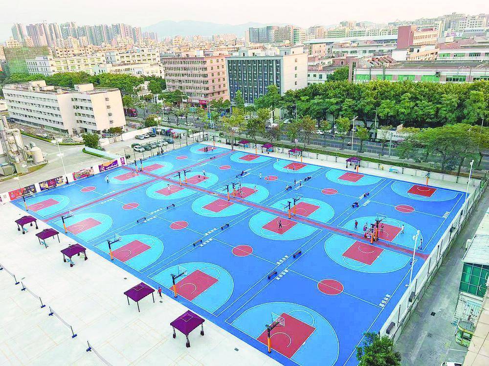 深圳宝安区福海街道:闲置足球场化身惠民篮球公园_建设_嘉悦_福海街道