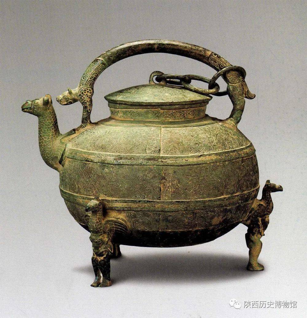 【文物之美】虎啸风生 | 夔龙纹铜虎把提梁铜盉_安康县_文化_青铜
