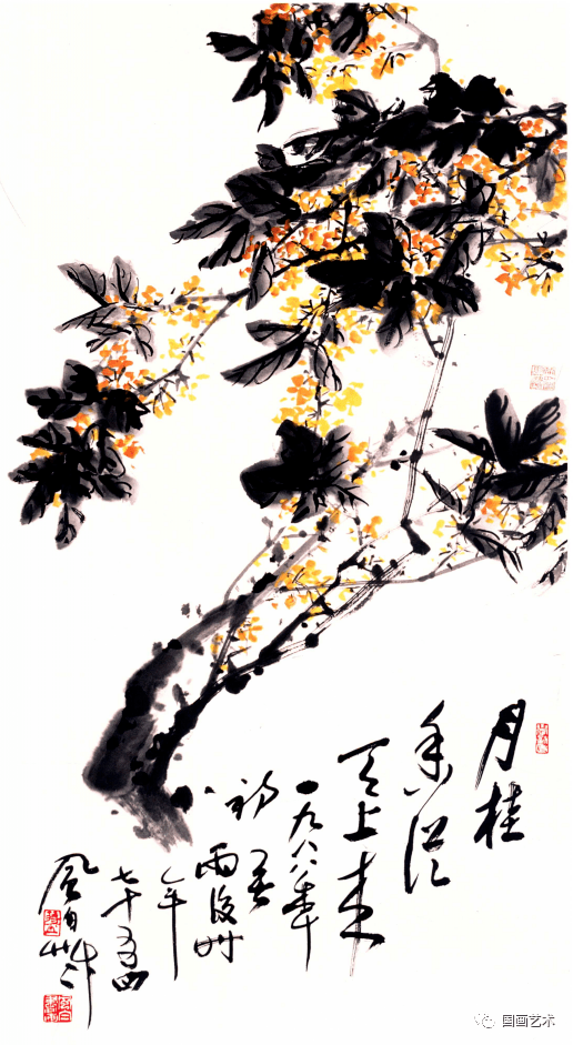 秋桂飘香国画名家笔下的桂花