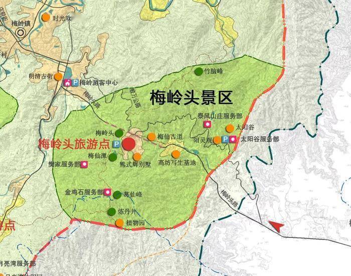 长沙梅岭公园平面图图片