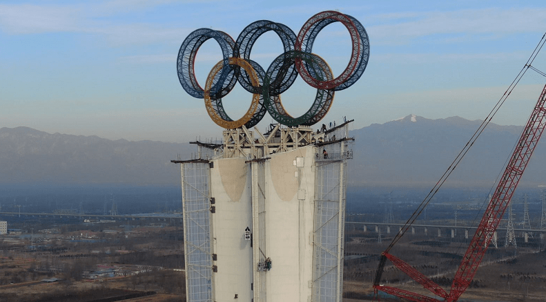 五环“海陀塔”全面竣工，奥运五环闪耀延庆冬奥赛区