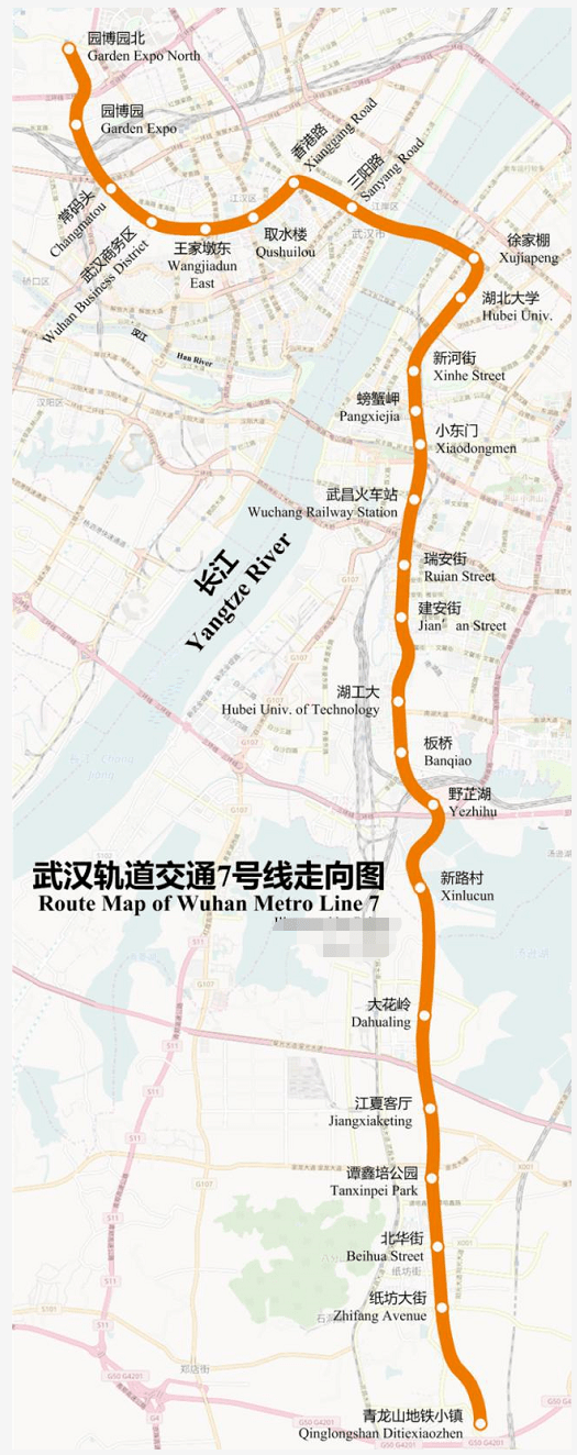七号地铁线的线路图图片