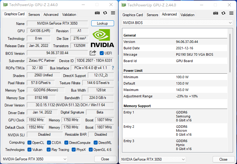 索泰rtx 3050评测:轻松搞定2k光追_供电_核心_风扇