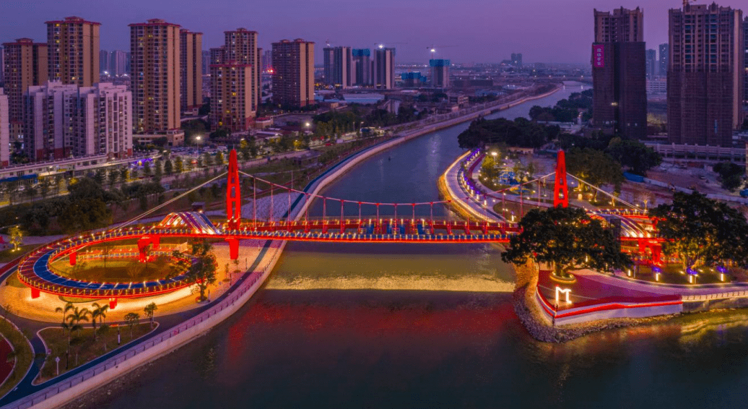 江海又一网红天桥开放,夜景超美,打卡攻略来了!_江门_姐姐_景也