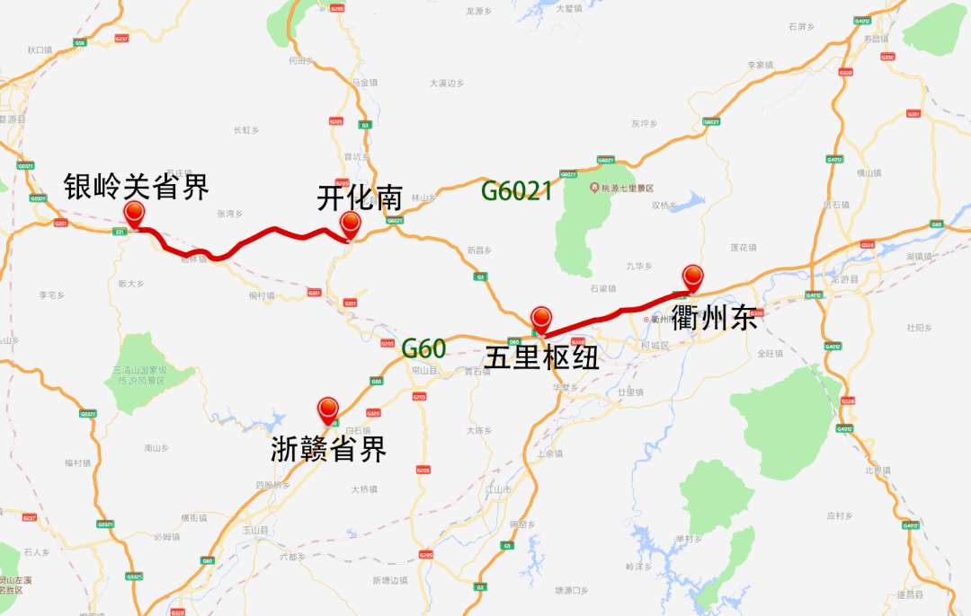 杭金衢高速公路地图图片