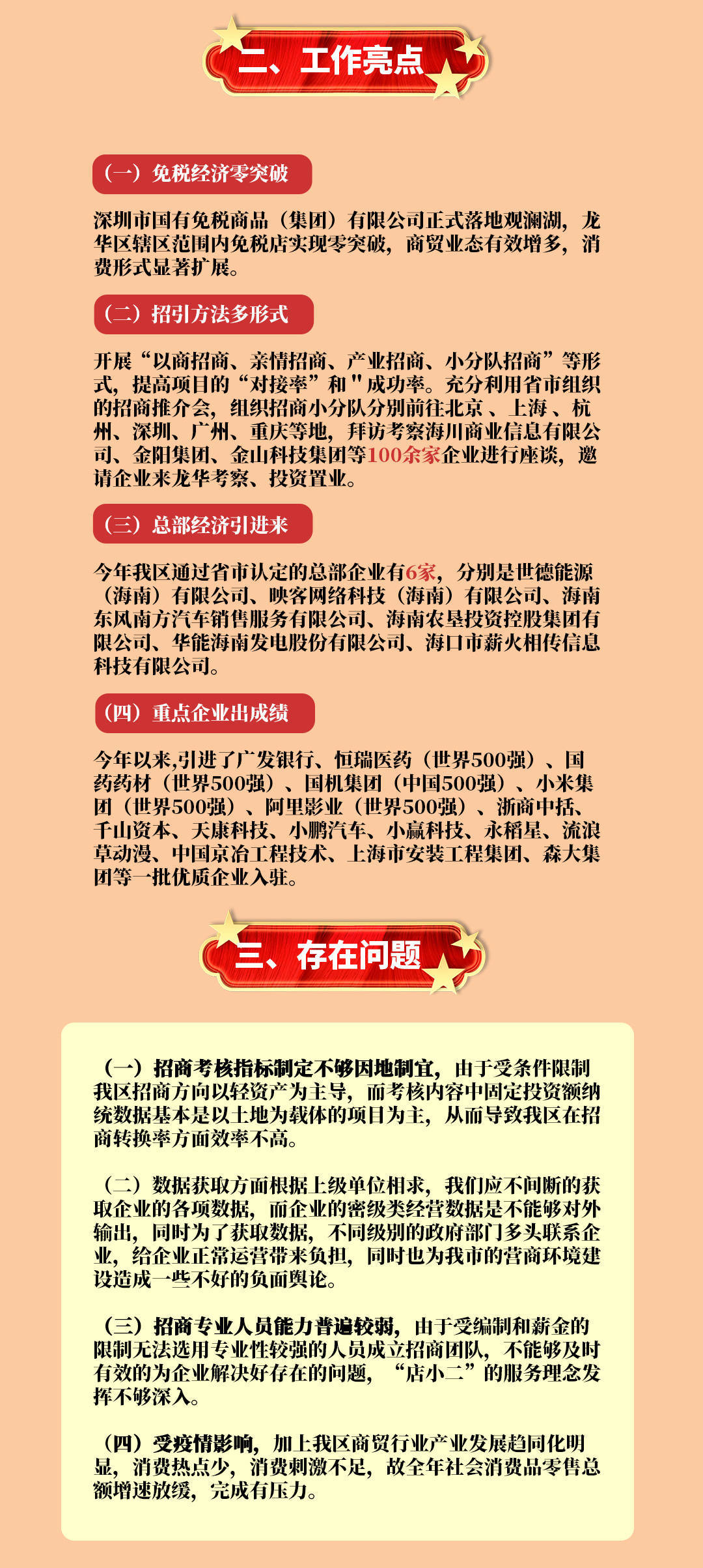 一图读懂|海口市龙华区商务局2021年工作总结及2022年工作计划