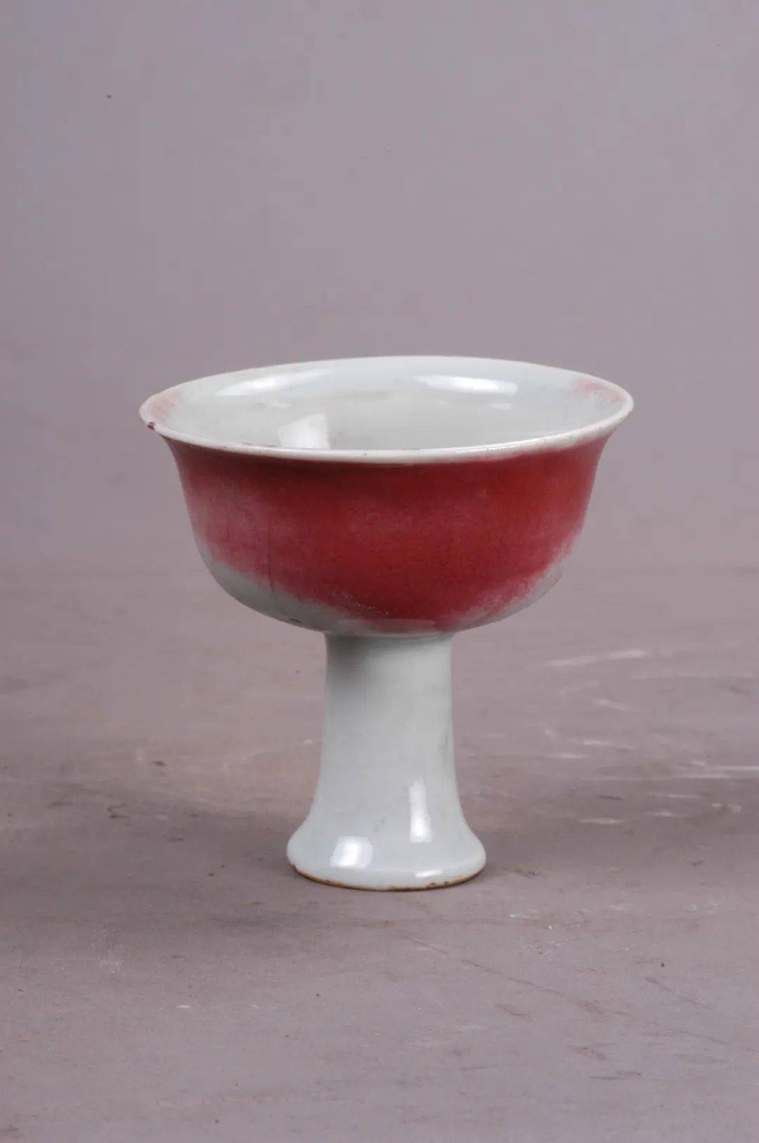 甘肃馆藏精品丨67釉里红高足杯_元代_汪世显_高圈足