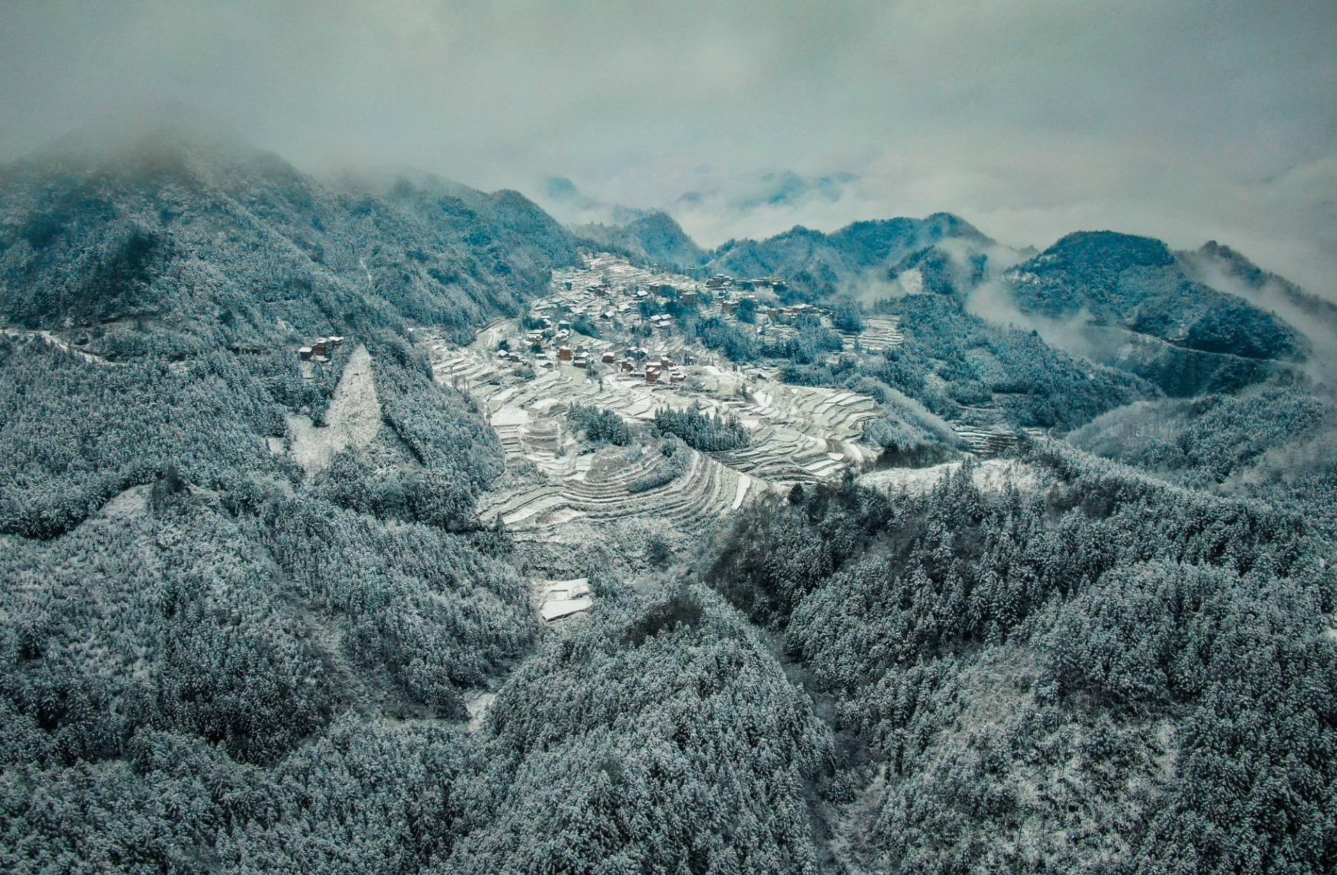 黔西南望谟——唯美瑞雪,快乐除夕_望谟县_张帆_图文