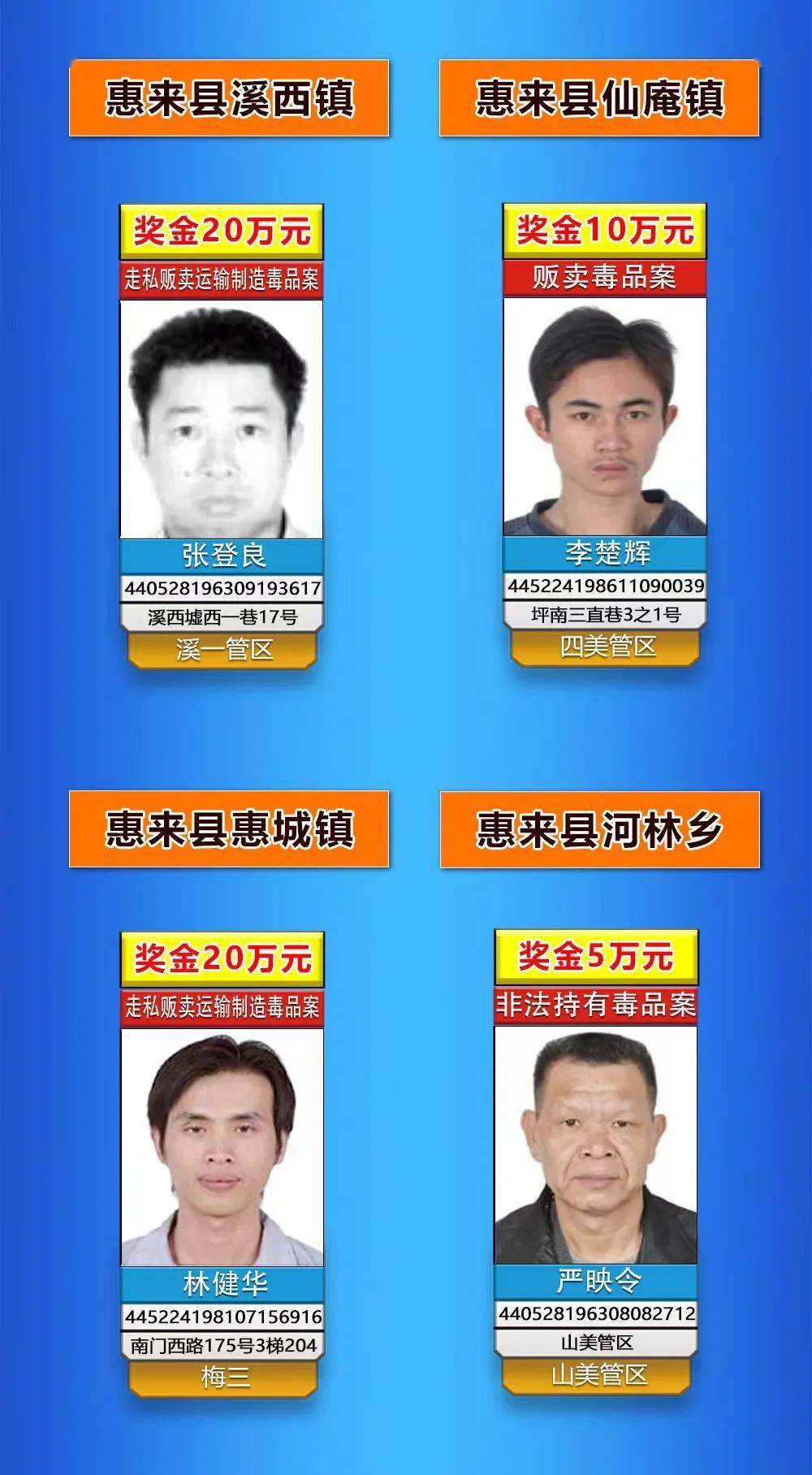 潮汕通缉犯赏金高达50万元