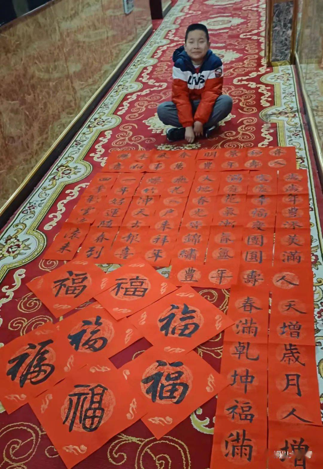 铜川书法少年张晓博给全市人民送祝福_大赛_陕西省_书画