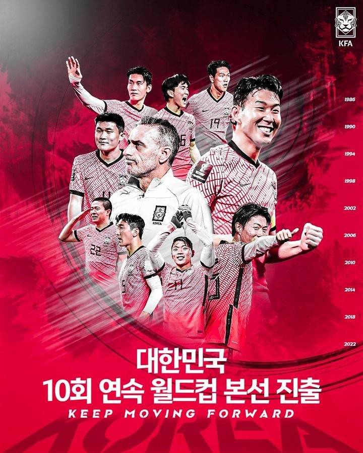 军团|提前两轮晋级！韩国队连续10次进入世界杯决赛圈
