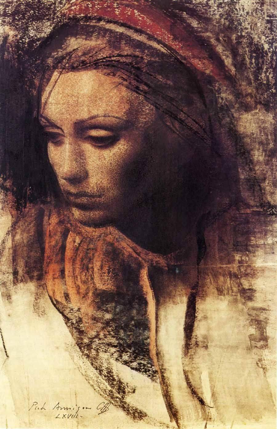 皮埃特罗阿尼戈尼pietroannigoni人物素描作品