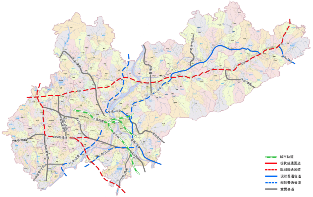 兰溪市交通规划图图片